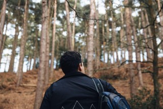 James Looking For Fungi From Behind